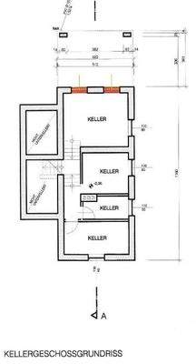 Grundrissplan Keller