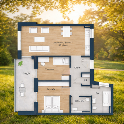 Parkblick - Hohe Vermietbarkeit inklusive