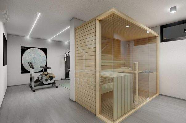 Sportliche Aktivitäten und Entspannung im Untergeschoss