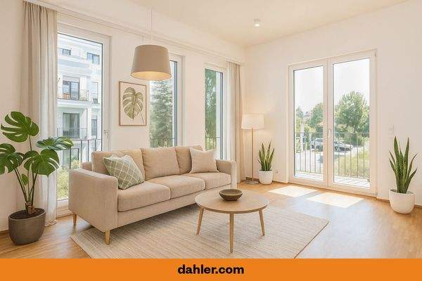 Visualisierung offener Wohn- und Essbereich