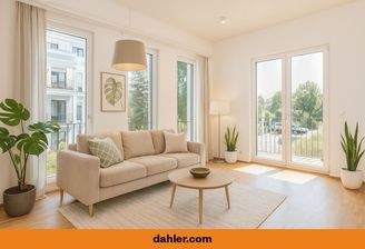 Visualisierung offener Wohn- und Essbereich