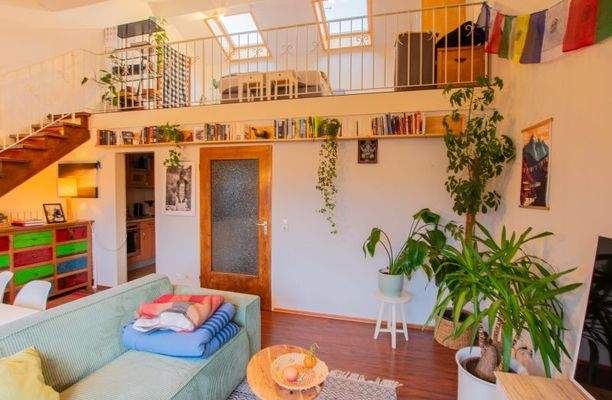 Wohnzimmer mit Galerie