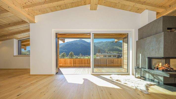 KITZIMMO-Neubau-Penthouse mit Panorama-Ausblick in sonniger Lage - Immobilien Aurach.