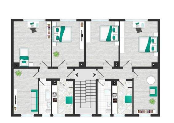 Grundriss Wohngeschosse