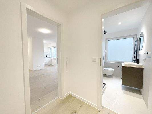 Beim Eintreten in die Wohnung