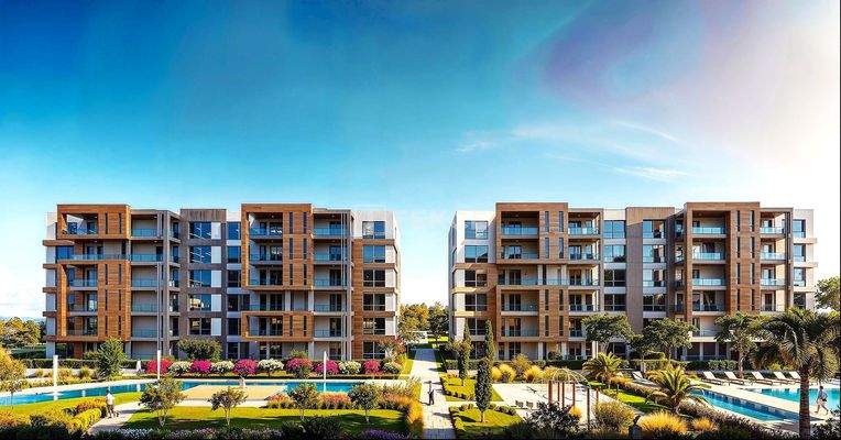 Apartments in a Secure Complex with Pool in Bursa Nilüfer