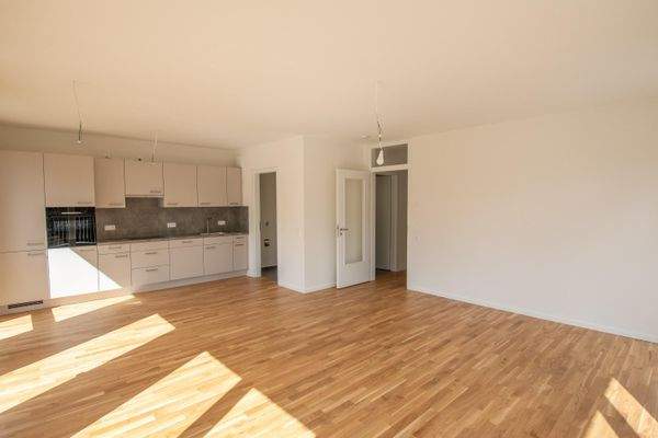 Wohn- und Esszimmer mit Küche