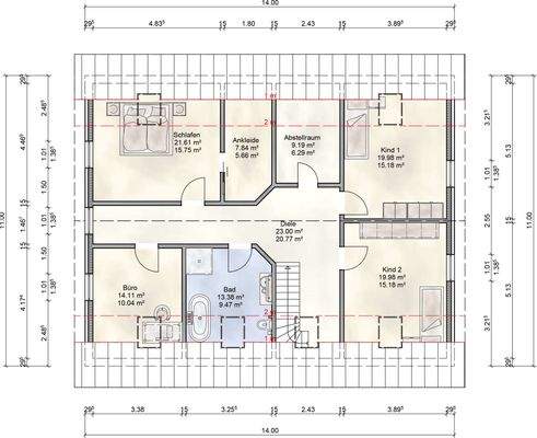 Grundriss-Dachgeschoss