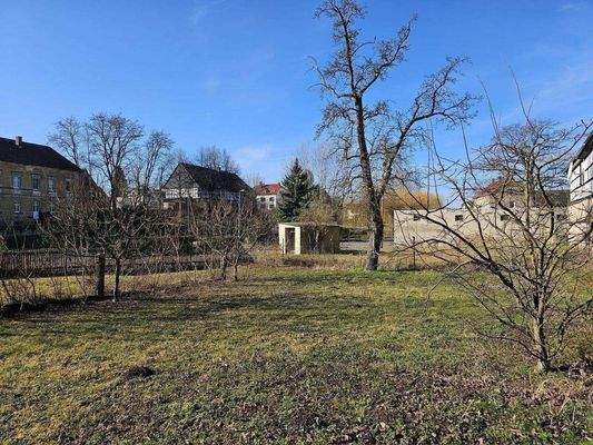 Blick auf das Grundstück