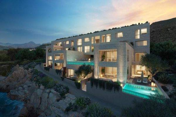 Kreta, Kissamos: Elegante Wohnung am Meer mit unverbautem Blick auf die Ägäis zu verkaufen