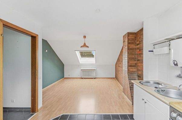 Wohnen, Schlafen und Kochen angenehm nebeineinanander