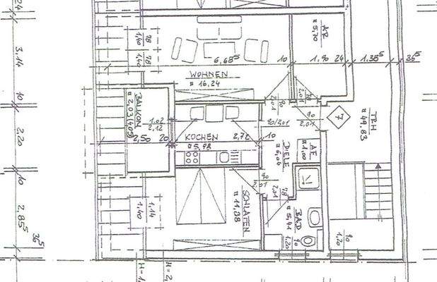 Grundriß HH DG, WE 7