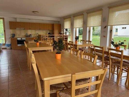 Dining room with kitchen