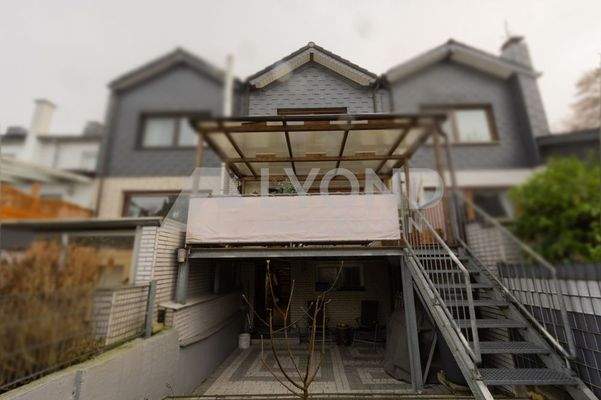 Detailansicht der Hausrückseite