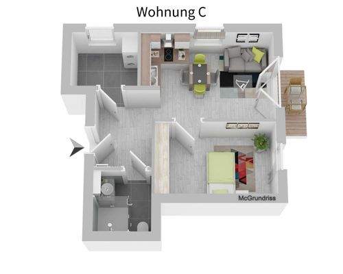 2-Raum-Wohnung