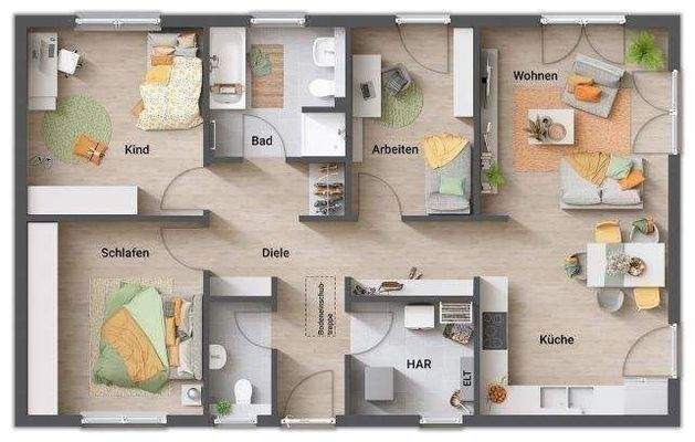Grundriss-Bungalow-100-4Zimmer+Gaeste-WC