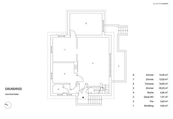 Grundriss Hochparterre