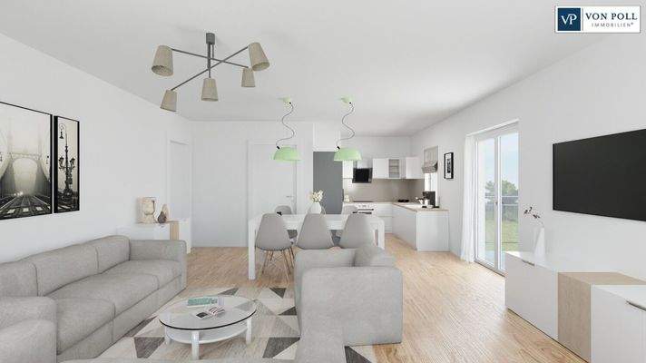 Ansicht Wohnen / Essen / Kochen