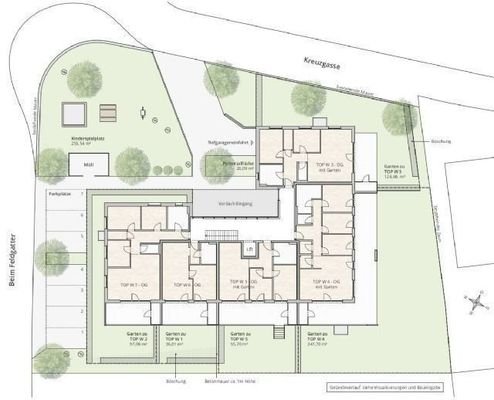 Lageplan, 1.200 OG