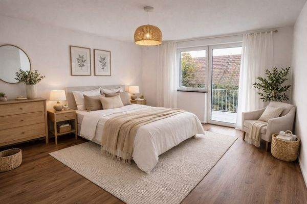 Schlafzimmer mit Homestaging