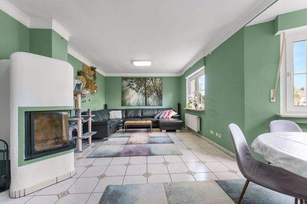 Wohnbereich mit Kamin