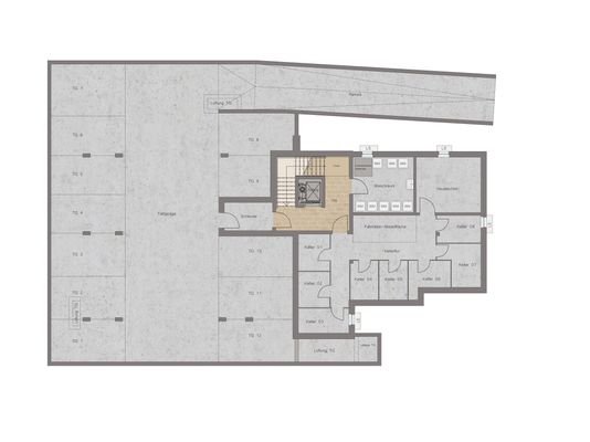 Tiefgaragenplan mit Kellern