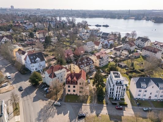 Luftaufnahme mit Warnowblick