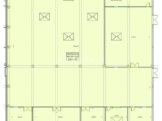 Grundriss Lagerfläche 1276 m²