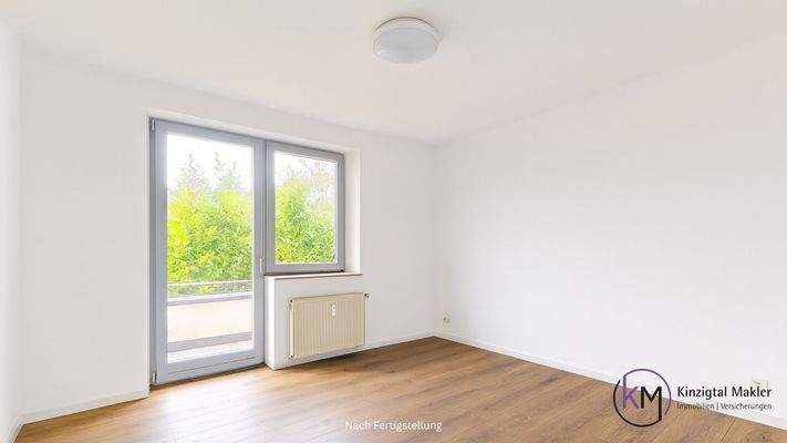 ... Schlafzimmer mit Balkonzugang