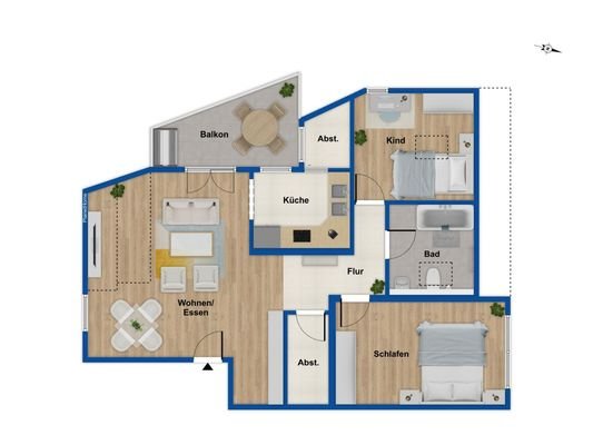Grundriss 1. Obergeschoss