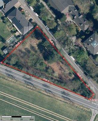 Luftbild mit ca. Außenmaßen