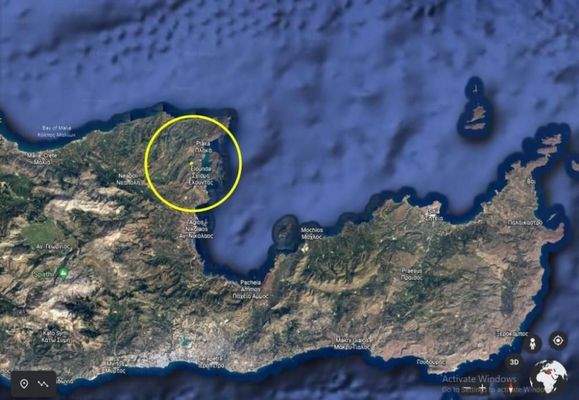Kreta, Kato Pine: Großes Baugrundstück mit Meerblick nahe Elounda zu verkaufen