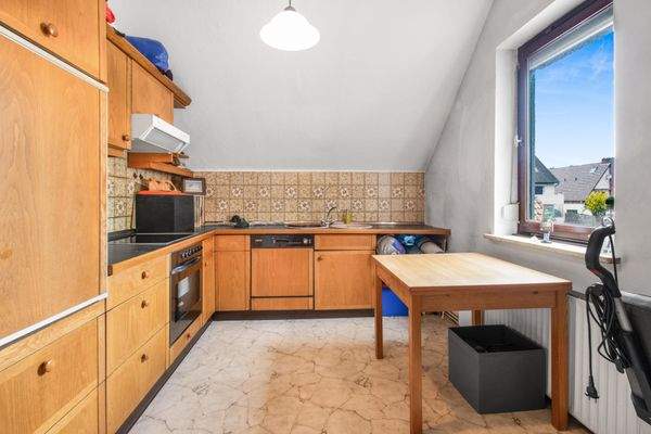 Küche im Dachgeschoss