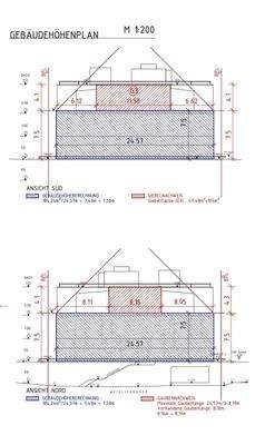 Planung Schnitt Süd - Nord
