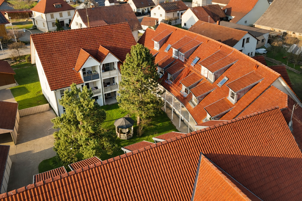 Luftaaufnahme Sicht zur Wohnung