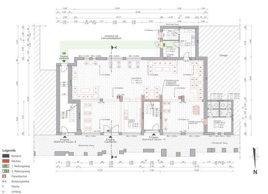 Grundriss bemaßt