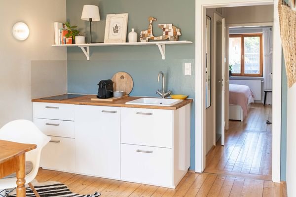 Kitchen with living area