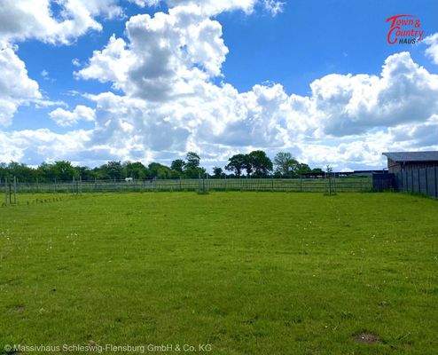 Blick auf das Grundstück