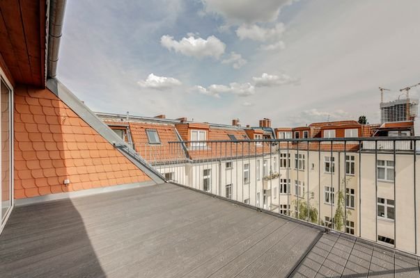 Dachterrasse mit Südostausrichtung