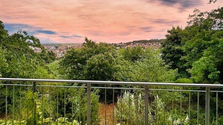 Ausbllick vom Balkon am Abend