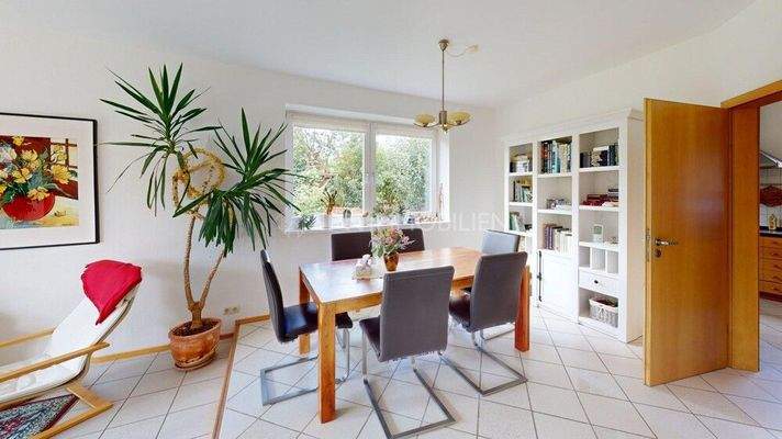 Essbereich im Wohnzimmer