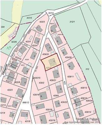 Katasterauszug makiert