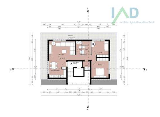 Grundriss Staffelgeschoss