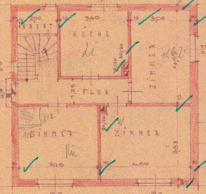 Erdgeschoss - der dargestellte Grundriss weicht in Teilen vom aktuellen Zustand ab