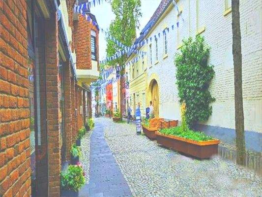 Beginn der City nahe der TG