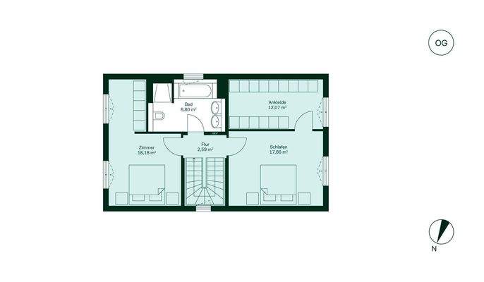 Grundriss Obergeschoss