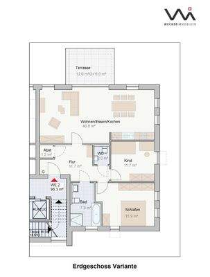 Grundriss Haus 2 Wohnungsvariante