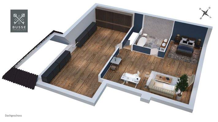 3D-Grundriss-Dachgeschoss