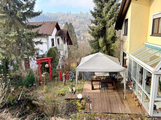 Ansicht auf die Terrasse