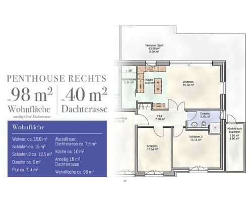 Grundriss Penthousewohnung